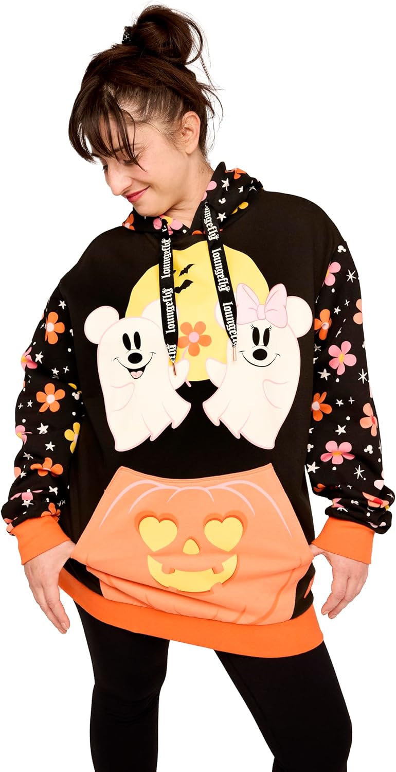 LF DISNEY MICKEY and FRIENDS HALLOWEEN HOODED SWEATSHIRT LARGE