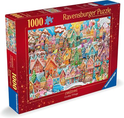 Ravensburger 2024 Christmas Cookie Village 1000 Piece Jigsaw Puzzles for Adults and Kids Age 12 Years Up