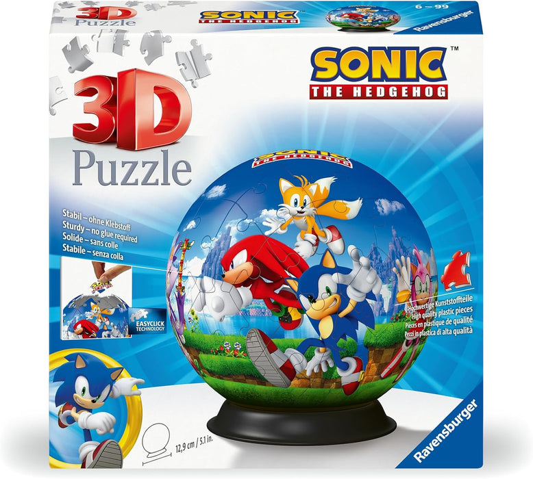 Ravensburger Sonic The Hedgehog Hedghog - 3D Puzzles for Kids Age 6 Years Up - 72 Pieces - No Glue Required