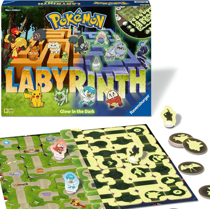 Ravensburger – Jeu de société – Labyrinthe Pokémon Phosphorescent – Jeu de Plateau - Jeu de réflexion - Enfant et Famille – 2 à 4 Joueurs dès 7 Ans – Mixte – 22705 (Multilingue – Français Inclus