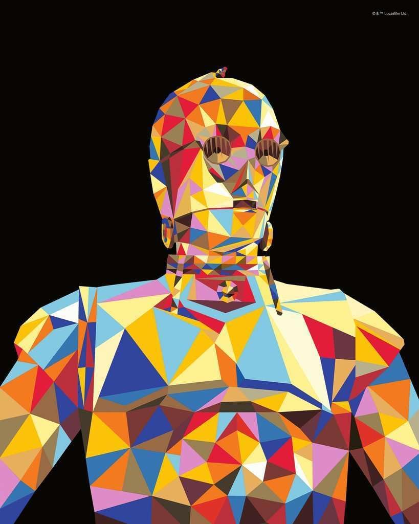 Ravensburger 23894 CreArt-Paint by Numbers 23894-Star Wars-C-3PO-from 12 Years, Mittel