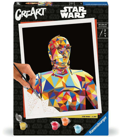 Ravensburger 23894 CreArt-Paint by Numbers 23894-Star Wars-C-3PO-from 12 Years, Mittel