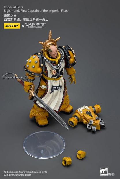 JoyToy Warhammer 40K: Imperial Fists Sigismund, First Captain of The Imperial Fists 1:18 Scale Action Figure