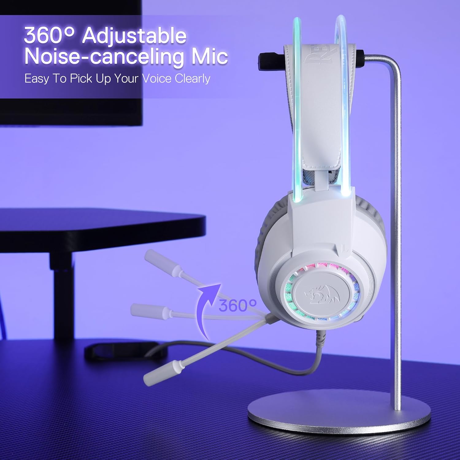 Headset - Redragon Screamh231 Rgb Wired White