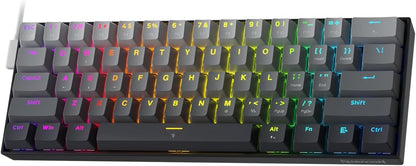 Redragon K617 Magnetic Switch Rapid Trigger Gaming Keyboard, 60% Wired Mechanical Keyboard with 8K Hz Polling rate (0,1ms), Hyper-Fast 0,2 mm Actuation Custom Switch regolabile tramite software, Misty