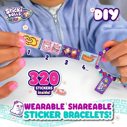 Sky Castle Sticki Rolls Sticki Station, adesivi condivisibili indossabili, kit fai da te per gioielli, braccialetti e collane