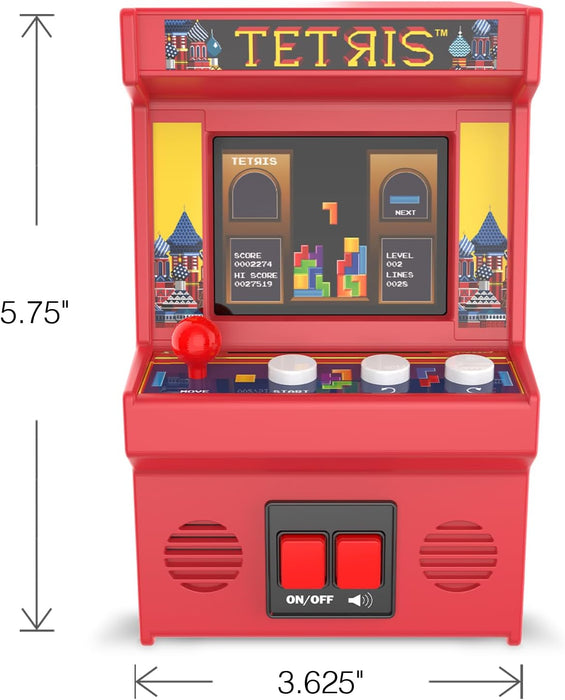 Mini Tetris Arcade Game Machine, Retro Classic Arcade Electronic Toy with New TFT Color Screen, Authentic Miniature Replica, Ages