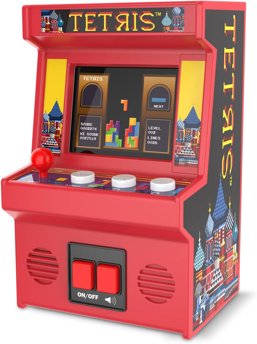 Mini Tetris Arcade Game Machine, Retro Classic Arcade Electronic Toy with New TFT Color Screen, Authentic Miniature Replica, Ages