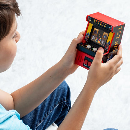 Mini Tetris Arcade Game Machine, Retro Classic Arcade Electronic Toy with New TFT Color Screen, Authentic Miniature Replica, Ages