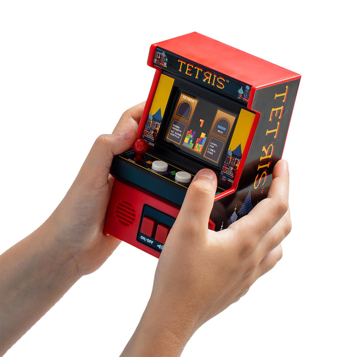 Mini Tetris Arcade Game Machine, Retro Classic Arcade Electronic Toy with New TFT Color Screen, Authentic Miniature Replica, Ages