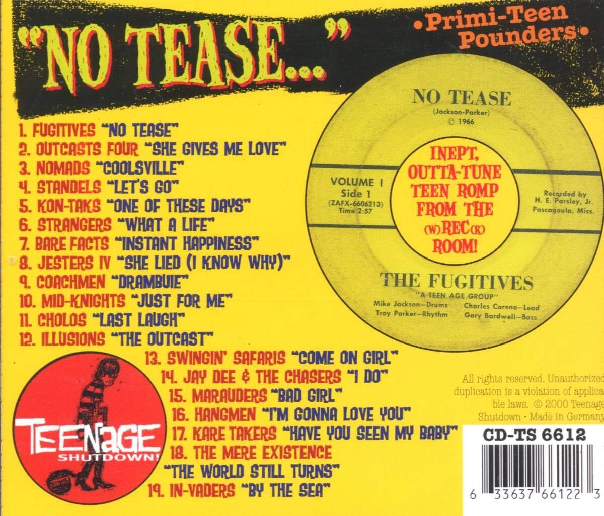 Teenage Shutdown! - "No Tease...": Inept, Outta-tune Teen Romp from The (W)rec(k) Room!