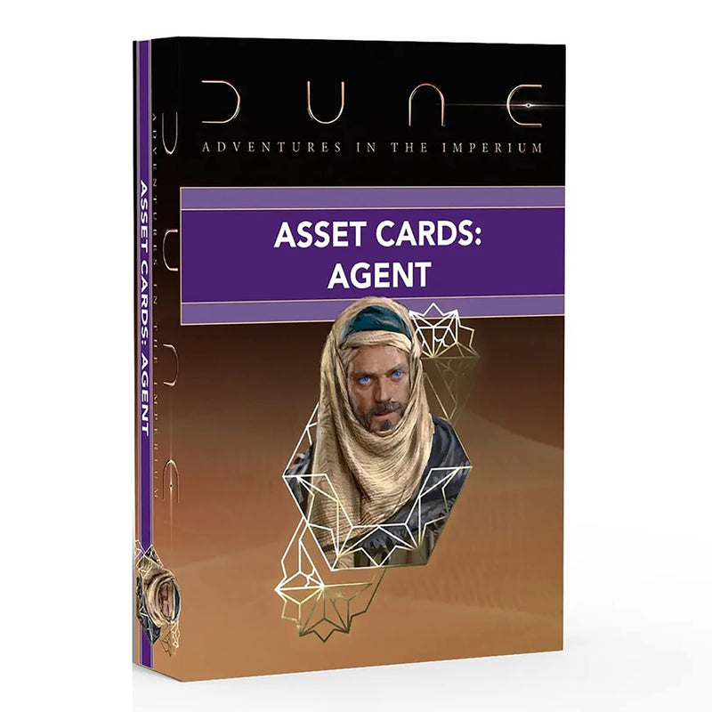 Dune: Asset Cards - Agent Expansion Deck - Dune Adventures in The Imperium, 56 Cards RPG Expansion, Accessory Pack, Each Card Details an Individual Asset, Role-Playing Game