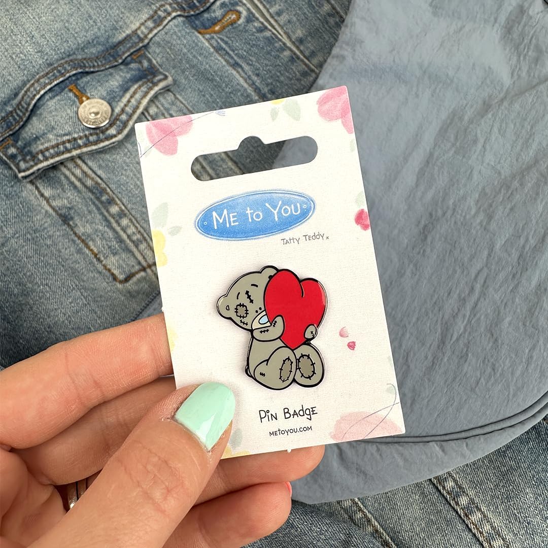 Pawprint Family | Tatty Teddy With a Heart Enamel Pin Badge | Me to You Official Merchandise