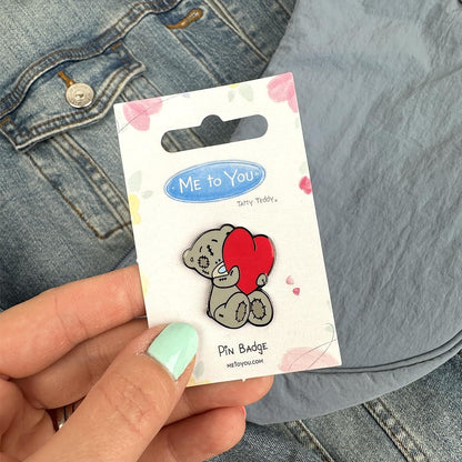 Pawprint Family | Tatty Teddy With a Heart Enamel Pin Badge | Me to You Official Merchandise