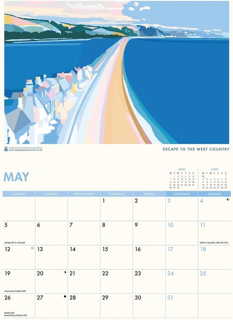 Cornwall Becky Bettesworth A4 Calendar 2025 (PFP)