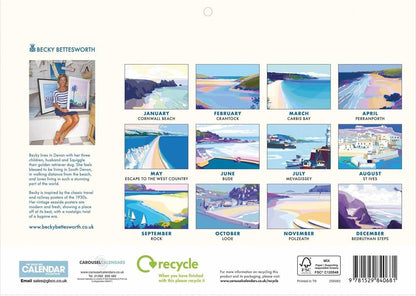 Cornwall Becky Bettesworth A4 Calendar 2025 (PFP)