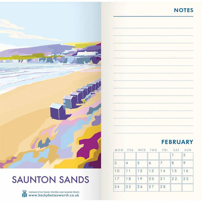 Carousel Calendars British Coastlines by Becky Bettesworth Slim Diary 2025 (PFP)