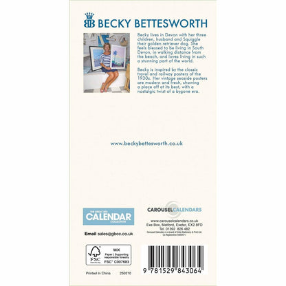 Carousel Calendars British Coastlines by Becky Bettesworth Slim Diary 2025 (PFP)