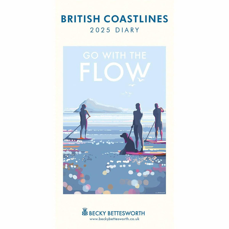 Carousel Calendars British Coastlines by Becky Bettesworth Slim Diary 2025 (PFP)