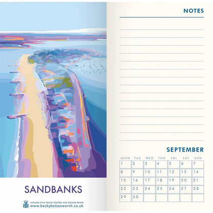Carousel Calendars British Coastlines by Becky Bettesworth Slim Diary 2025 (PFP)
