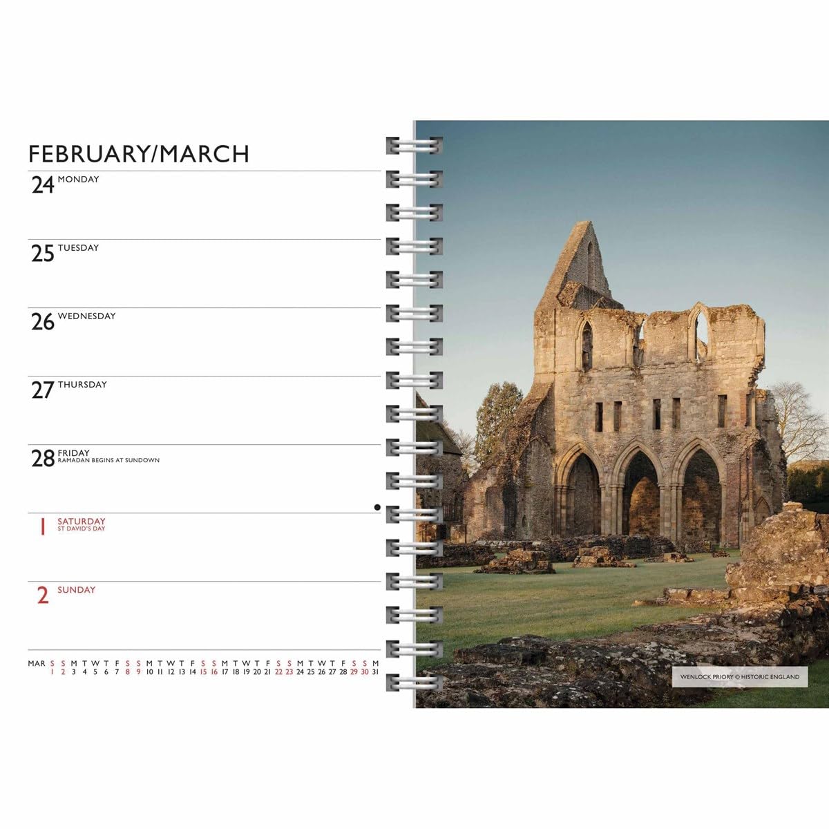 Carousel Calendars English Heritage A5 Diary 2025 (PFP)