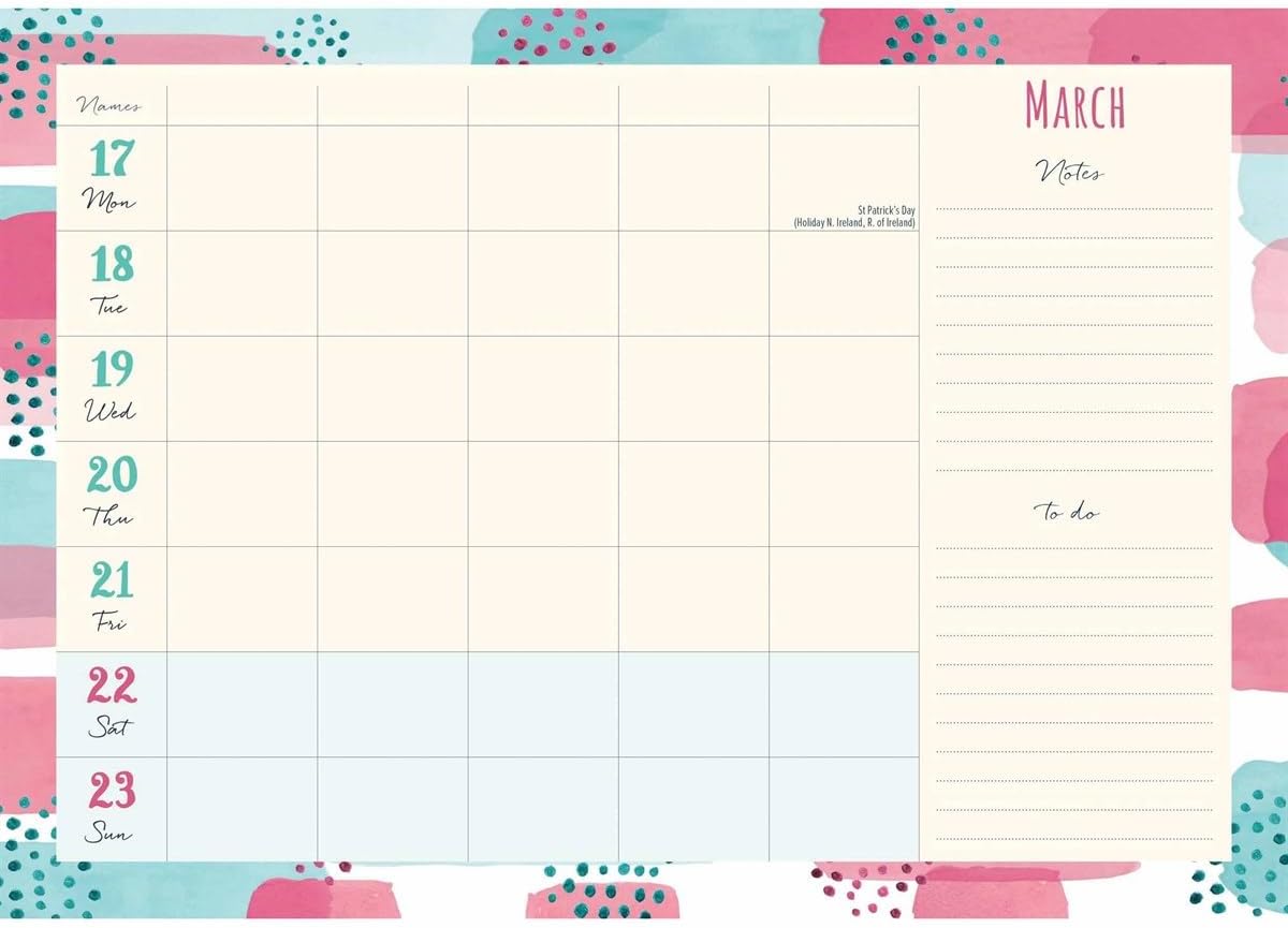Another Fabulous Year Sherbet Wishes (Week To View) A4 Planner 2025