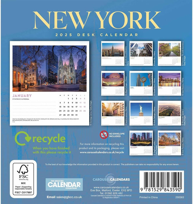 New York Easel Calendar 2025 (PFP)