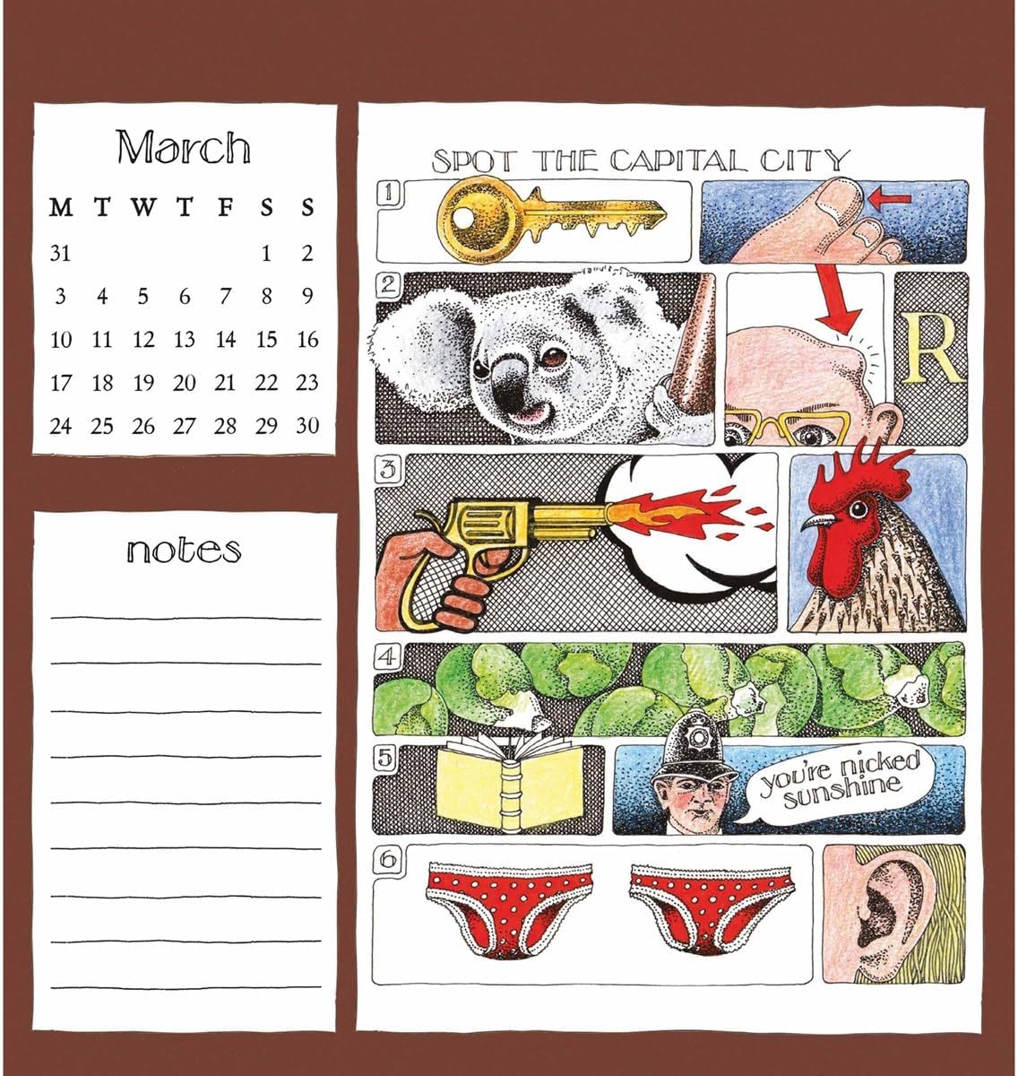 Simon Drew Easel Calendar 2025 (PFP)