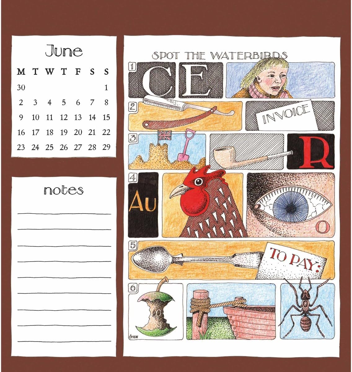 Simon Drew Easel Calendar 2025 (PFP)