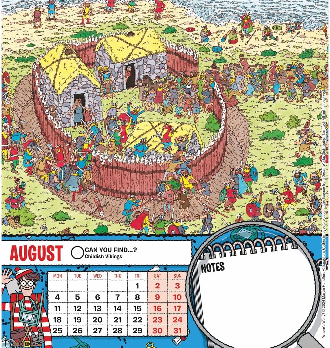 Wheres Wally Easel Calendar 2025 (PFP)