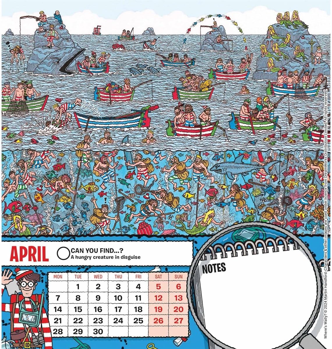 Wheres Wally Easel Calendar 2025 (PFP)