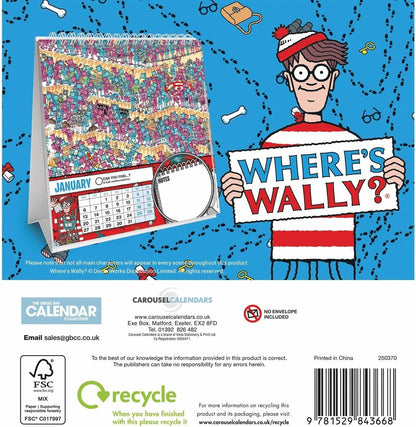Wheres Wally Easel Calendar 2025 (PFP)