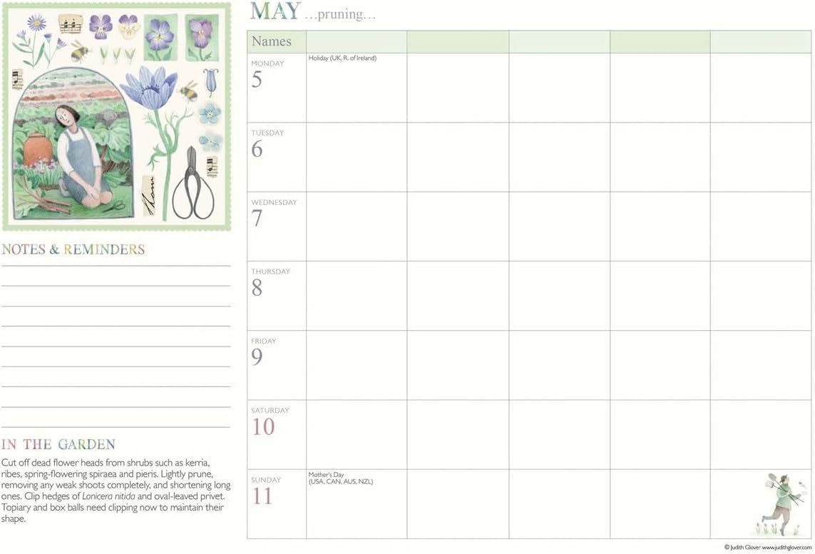 Garden Days (Week To View) A4 Planner 2025