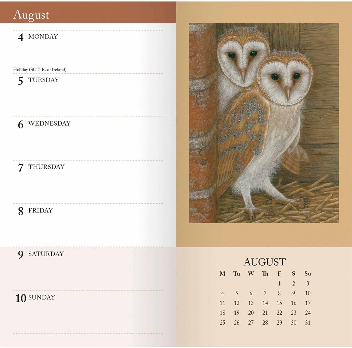 Carousel Calendars British Wildlife in Art by Robert Fuller Slim Diary 2025 (PFP)