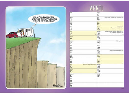 Caravans Young At Heart A4 Calendar 2025