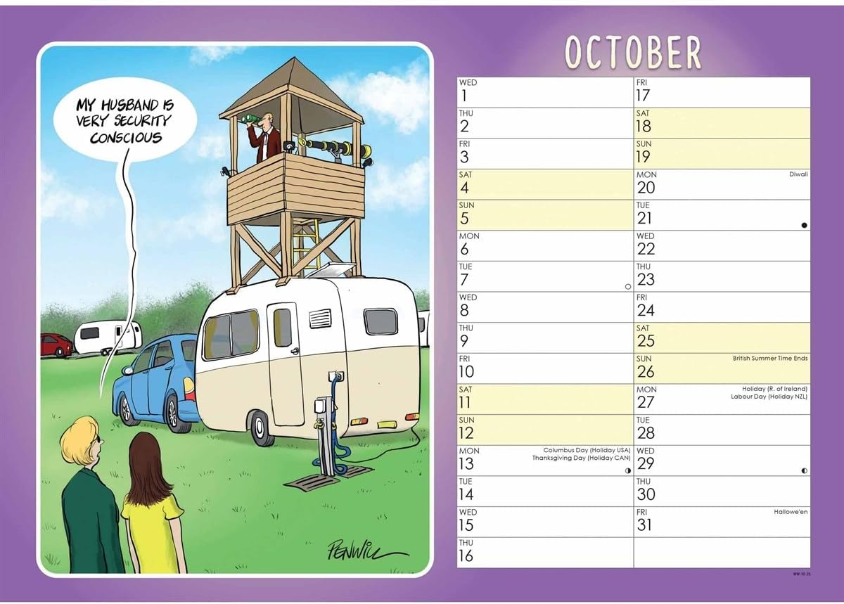Caravans Young At Heart A4 Calendar 2025