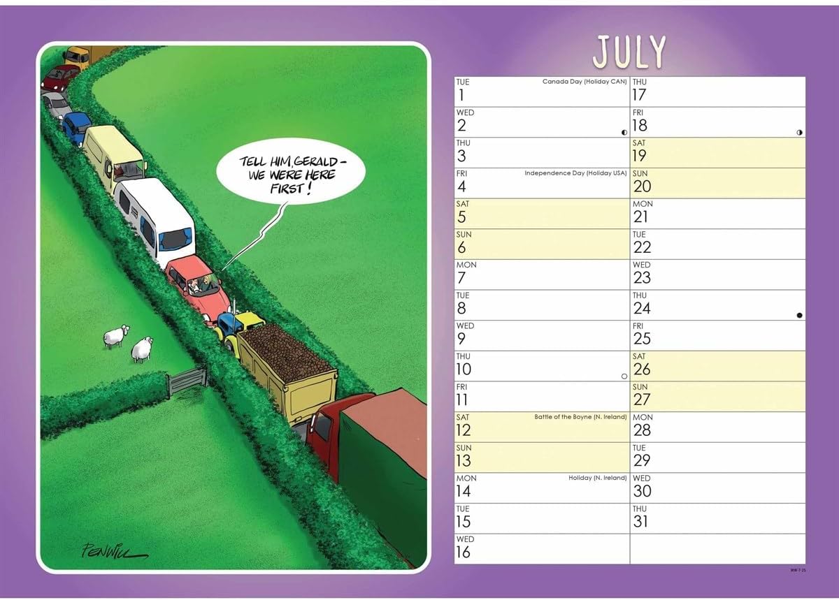 Caravans Young At Heart A4 Calendar 2025
