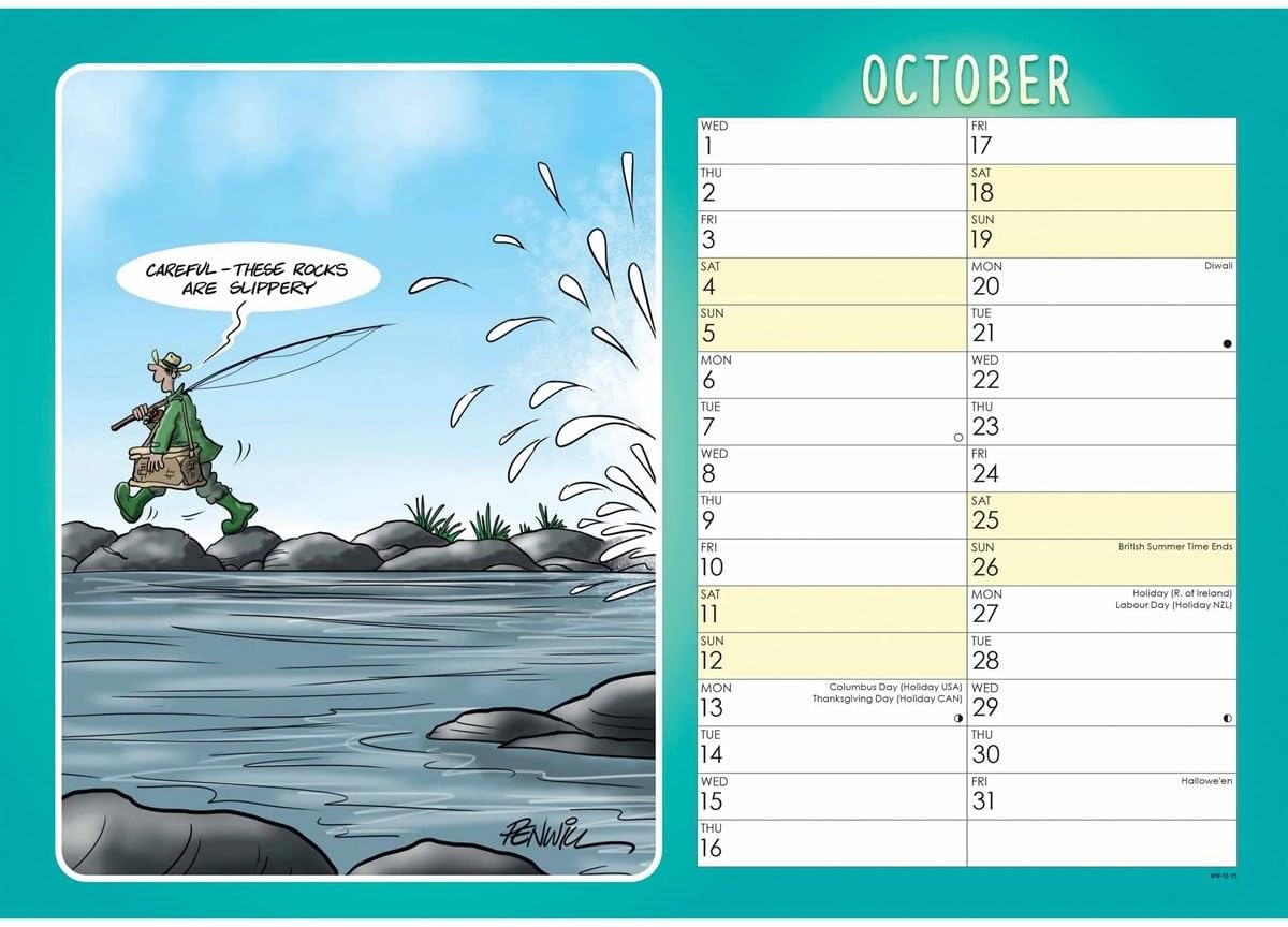 Fishing, Young At Heart A4 Calendar 2025
