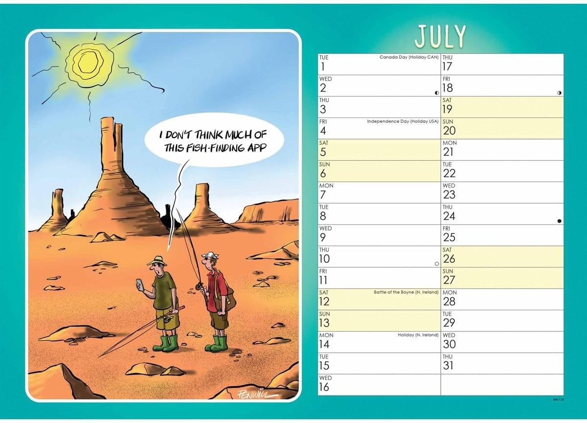 Fishing, Young At Heart A4 Calendar 2025
