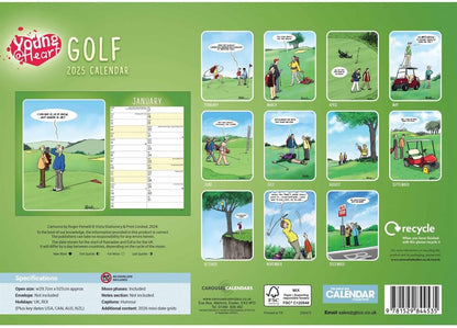 Golf, Young At Heart A4 Calendar 2025