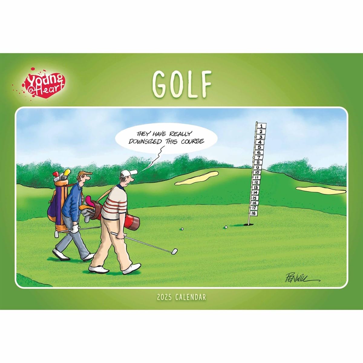 Golf, Young At Heart A4 Calendar 2025