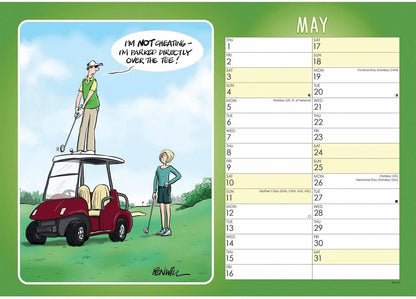 Golf, Young At Heart A4 Calendar 2025