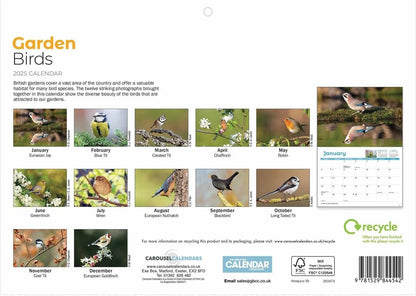 Garden Birds A4 Calendar 2025 (PFP)