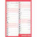 Red & Black Monthly Engagement Portrait A4 Calendar 2025