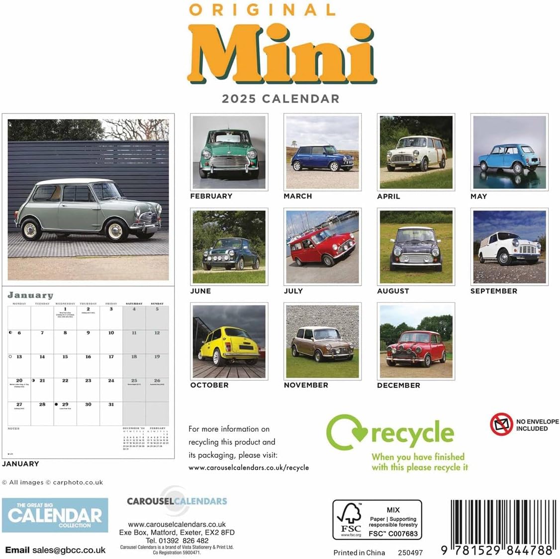 Original Mini Wall Calendar 2025 (PFP)