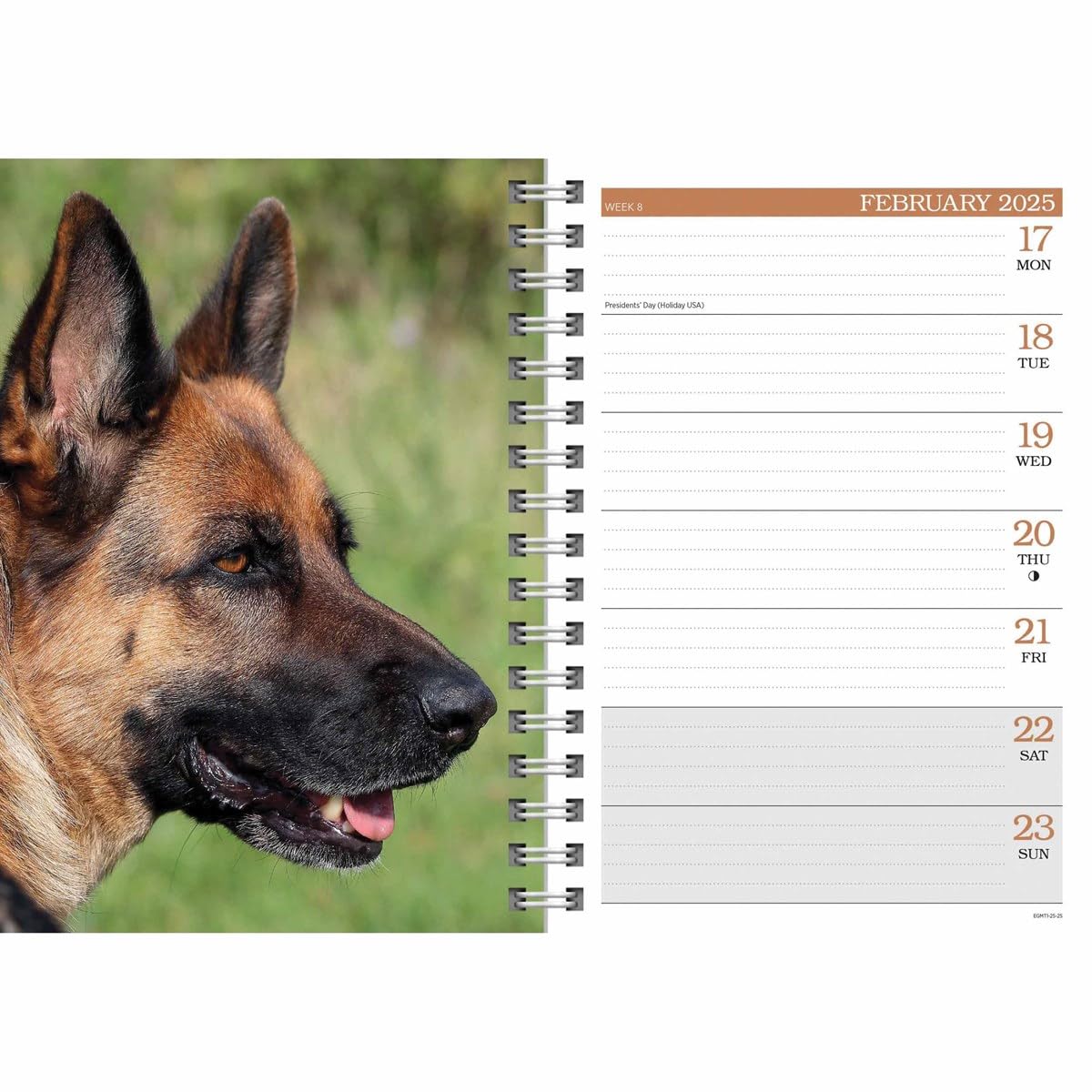 Carousel Calendars German Shepherds A5 Diary 2025 (PFP)