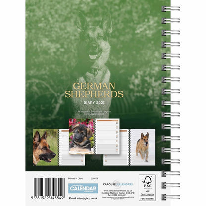 Carousel Calendars German Shepherds A5 Diary 2025 (PFP)