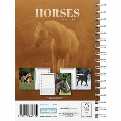 2025 Horses A5 Engagement Diary Wiro