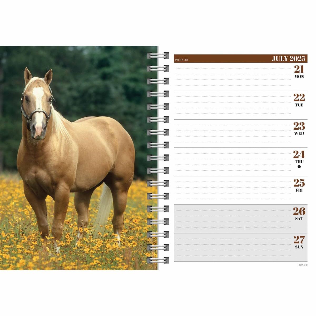 2025 Horses A5 Engagement Diary Wiro