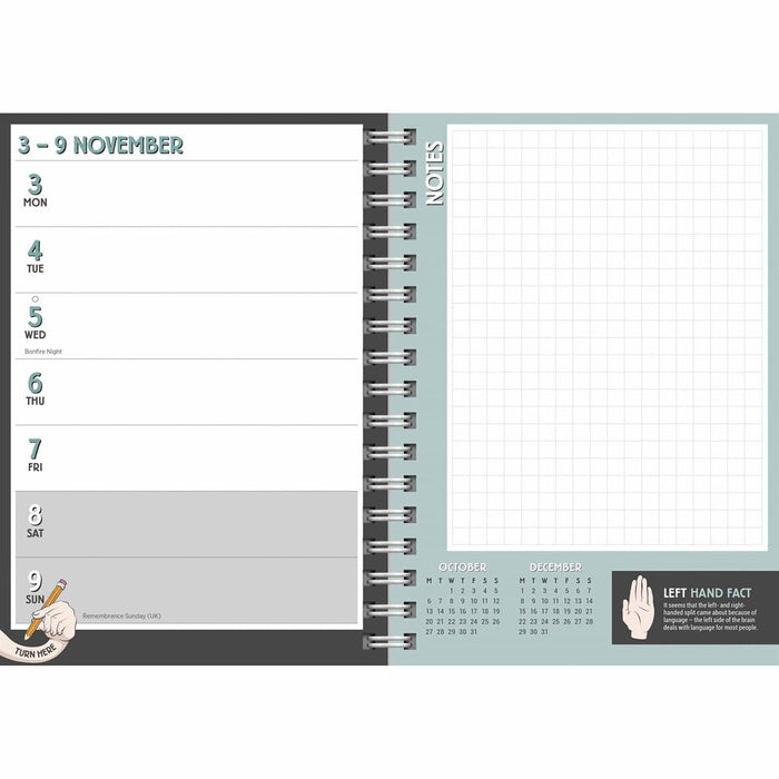 2025 Left Handed A5 Diary Wiro